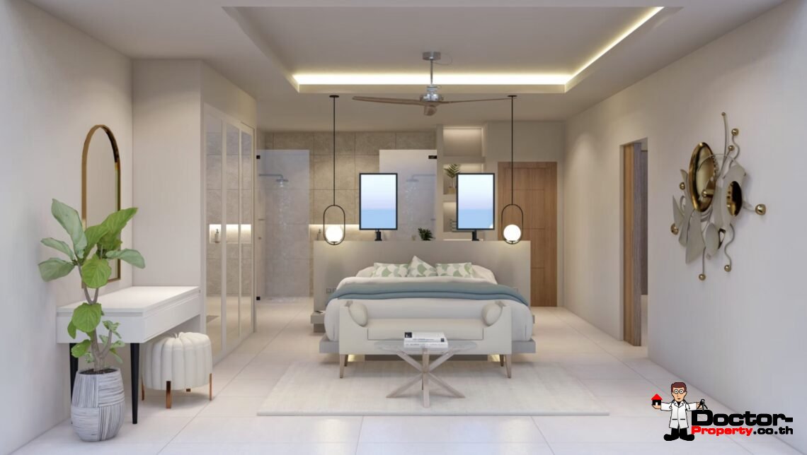 Luxury 4 Bedroom Pool Villa with Partial Sea View in Bo Phut, Koh Samui – For Sale